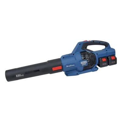 Sopladora Inalámbrica / 20V+20V / 6.0 Ah / Motor Sin Escobillas 1100 W / 650 CFM / 62 m/s / 6 Velocidades + Turbo / 1.9 kg
