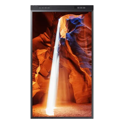Pantalla Dual Profesional / 55" Full HD (1920x1080) / Panel VA / Brillo Exterior 3.000 nits / Interior 1.000 nits / Tizen 5.0 / HDMI, USB, Wi-Fi, RS232 / Operación 0-40°C