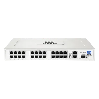 Switch PoE No Administrable / 24 Puertos 10/100 Mbps PoE / 2 Puertos Uplink Gigabit / 1 Ranura SFP 1000 Mbps / Presupuesto PoE 270 W / Hi-PoE 60 W