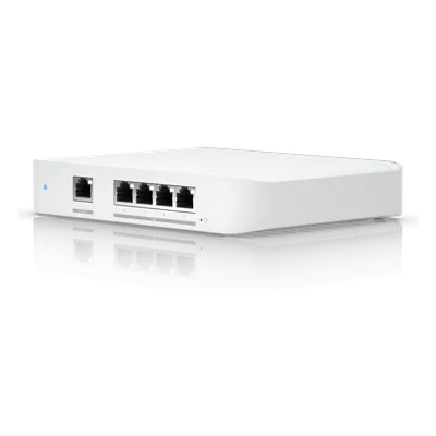 Switch Capa 2 / 4 Puertos 10GbE / Alimentación PoE+ o USB-C / Compacto / 82 Gbps de Rendimiento