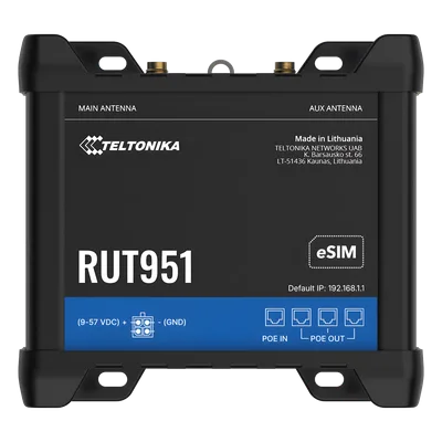 Router Industrial 4G LTE / Cat 4 150 Mbps / Dual SIM + eSIM / PoE In/Out 802.3af / 4 Puertos Ethernet 10/100 Mbps / VPNs Avanzadas / Gestión RMS