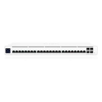 Switch Administrable PoE / 24 Puertos GbE / 4 SFP+ 10G / PoE Pasivo 27 V 220 W / Pantalla Táctil 1.3"