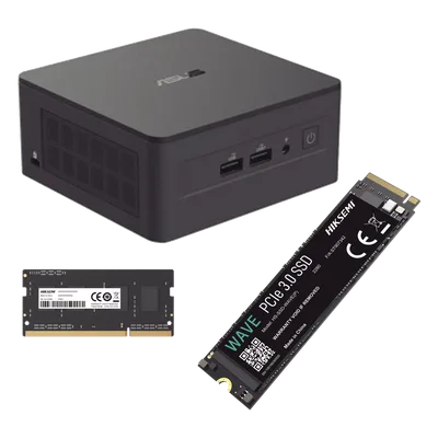 Kit Mini PC Barebone / Core i5-1340P 13 Gen / 16 GB DDR4 / 512 GB NVMe SSD / WiFi 6 / 2.5 GbE / 4 Monitores
