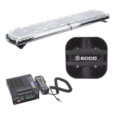 Kit de Sirena Vehicular / Barra de Luces 48 in (121.9 cm) / 130 LED / Dual Color / 100 W / 48 Patrones / SAE J1849