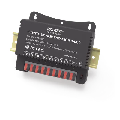 Fuente de Poder / 8 Canales / 12/13.5/15 Vcc Ajustables / 8 A / 96 W / Montaje en Pared