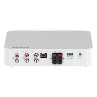 Amplificador de Audio IP / 80 W / 2 Zonas 40 W / 100V/70V / Bluetooth / USB / RCA / Micrófono / Spotify / Control Web