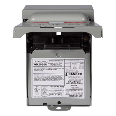 Interruptor de seguridad / 2 polos 60A / NEMA 3R exterior / 10kA / 240V / 9x12.2x17.9 pulg (0.23x0.31x0.45 m)