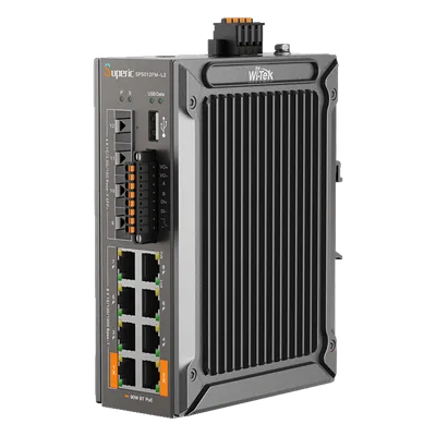 Switch PoE Industrial L2+ / 8 Puertos Gigabit PoE / 4 Puertos SFP 10G / Capacidad 96 Gbps / Presupuesto PoE 240 W / Rango -40 a 75 °C (-40 a 167 °F) / Sin Ventilador