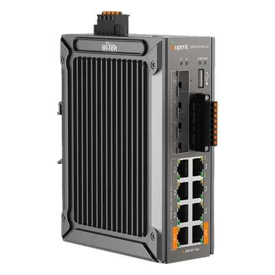 Switch PoE Industrial L2+ / 8 Puertos Gigabit PoE / 4 Puertos SFP 10G / Capacidad 96 Gbps / Presupuesto PoE 240 W / Rango -40 a 75 °C (-40 a 167 °F) / Sin Ventilador
