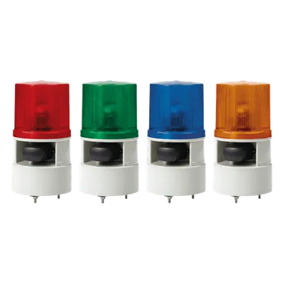 Baliza LED con Sirena / 5 Tonos 105 dB / 4 Patrones de Destello / 110-220 VCA / IP54