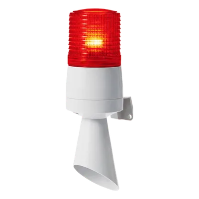 Torre de Señalización LED / Luz Ø60 mm (2.36 in) / Buzzer 95 dB / IP54 / 110 VCA / Rojo