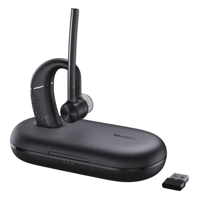 Auricular Bluetooth Empresarial / Cancelación de Ruido con 4 Micrófonos / Autonomía 30 h con Estuche / Bluetooth 5.0 / USB-A/C / Audio HD con Formación de Haz