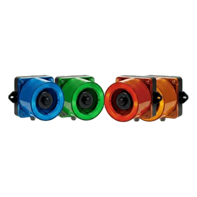 Baliza LED Verde con Sirena / 31 Tonos / 123 dB / 12-24 VCD / IP66 / -50°C a +50°C