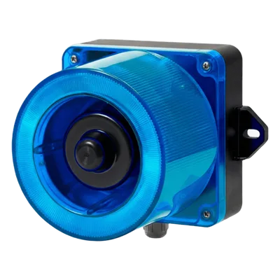 Baliza LED con Sirena Electrónica / 31 Tonos / 123 dB / IP66 / -50°C a +50°C / 110-220 VCA