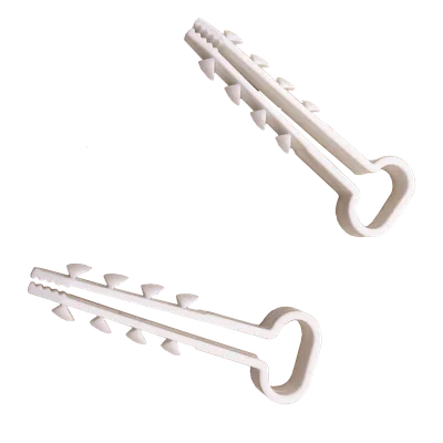 Clips Sujetadores de Plástico / 6 a 12 mm / 100 Piezas / Fijación en Pared / UTP, Coaxial y Eléctrico Ligero