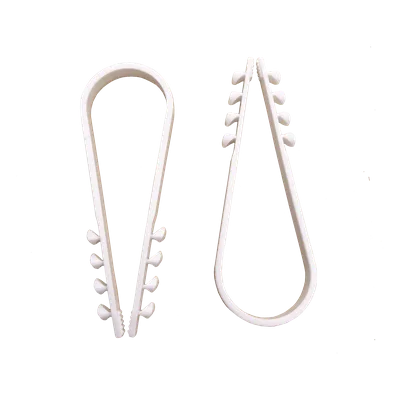 Clips Sujetadores de Plástico / 100 Piezas / Diámetro 19 a 25 mm / Fijación en Pared / UTP, Coaxial y Eléctrico