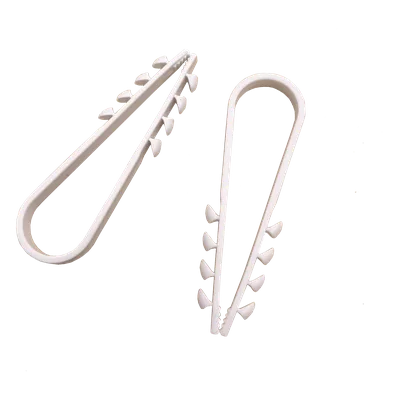 Clips Sujetadores de Plástico / 100 Piezas / Diámetro 19 a 25 mm / Fijación en Pared / UTP, Coaxial y Eléctrico