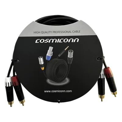Cable de Audio 2 RCA a 2 RCA / Conectores Negros / Diferenciadores Rojo y Blanco / 2 m (6.56 ft)