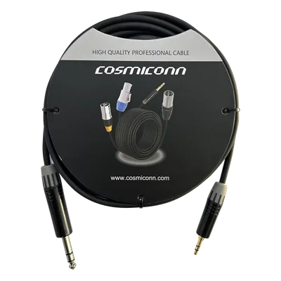 Cable de Audio / 6.35mm a 3.5mm / 3m (10 pies) / Conectores Negros / OFC / PVC
