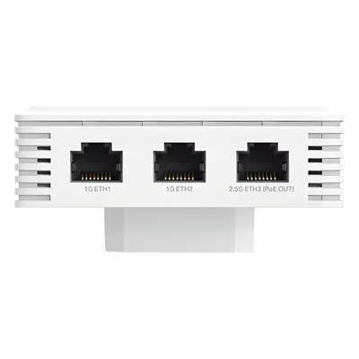 Punto de Acceso Wi-Fi 7 / BE3600 / 4K-QAM / 2.5 Gbps PoE++ / 2.5 Gbps PoE Pass-through / 2 Puertos 1 Gbps / MLO / Mesh / Montaje en Pared