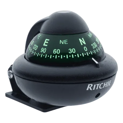 Brújula de Navegación Marina / Dial Directo 2" (51 mm) / Montaje Reversible 300° / Iluminación Nocturna Verde / Compensación Magnética