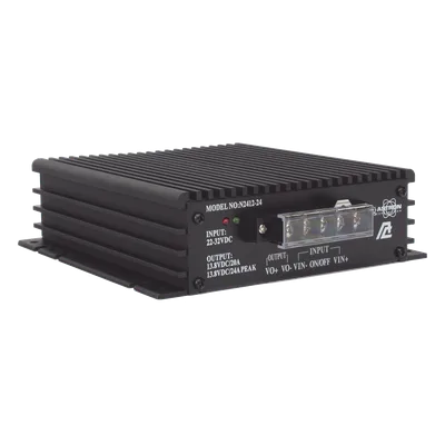Convertidor DC-DC / Entrada 22-32 VDC / Salida 13.8 VDC 20 A / 5 x 16 x 18 cm (1.97 x 6.3 x 7.09 in)