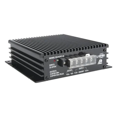Convertidor DC-DC / Entrada 22-32 VDC / Salida 13.8 VDC 20 A / 5 x 16 x 18 cm (1.97 x 6.3 x 7.09 in)