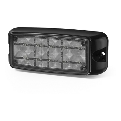 Luz de Advertencia LED / 10 LED / Rojo/Azul / 5x2 Pulgadas / 12-24 VDC / Montaje Superficial / IP Resistente al Agua / SAE Clase I