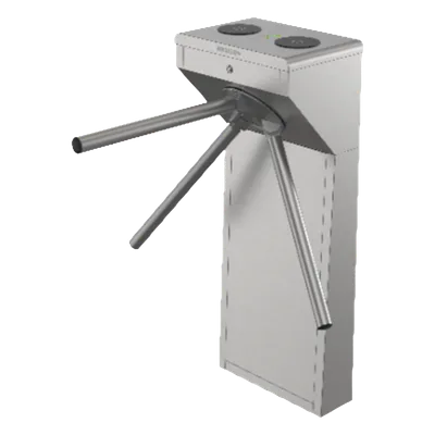 Torniquete Trípode Bidireccional / Acero Inoxidable SUS304 / 2 Millones MCBF / Carril 55 cm (21.7 in) / Apertura Emergencia Automática / LED Dirección / 110 VCA / -20°C a 65°C