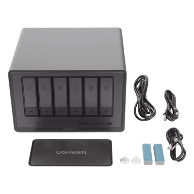 NAS / 6 Bahías + 2 NVMe / Intel i5 / Thunderbolt 4 / 10GbE / DDR5 64GB / HDMI
