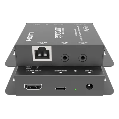Extensor Audio HDMI eARC / 50 m (164 ft) / CAT5e/6 / Dolby Atmos / DTS-HD / IR Bidireccional / CEC Passthrough / Carcasa Metálica
