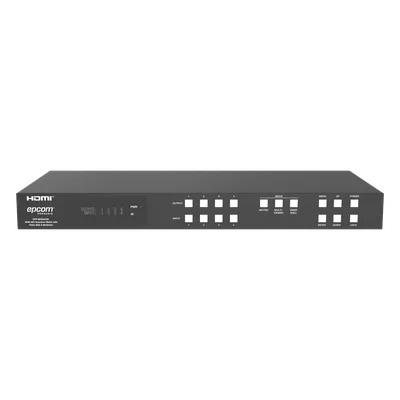 Switch Matrix HDMI / 4x4 / 18 Gbps / 4K@60Hz / HDCP 2.2 / TCP-IP y RS-232 / Audio LPCM y Dolby True HD / Conectores Phoenix