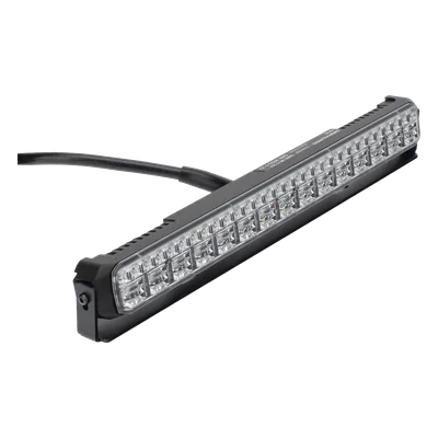 Luz Auxiliar LED / 45 LEDs Tricolor / 11.42" / Lente Transparente / SAE / 12-24 VDC / Halo Rojo