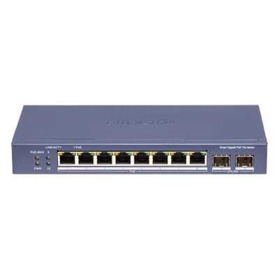 Switch PoE+ Administrable / 8 Puertos Gigabit PoE+ / 2 SFP / Gestión Cloud / Alcance Extendido 300 m / 984 pies / 110 W