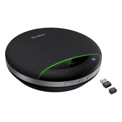 Altavoz de Conferencia Bluetooth / 6 Micrófonos con IA / Alcance 30 m (98.4 ft) / Daisy Chain Inalámbrico / Autonomía 35 h / Pantalla LCD