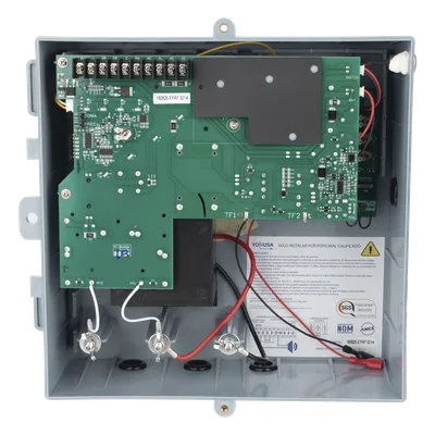 Energizador Perimetral / 10,000 Volts / 10,000 m (32,808 ft) Lineales / Alimentación AC 127-220V o Solar / Control Remoto RF 433 MHz / Respaldo Batería 5 Días