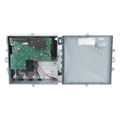 Energizador Perimetral / 10,000 Volts / 10,000 m (32,808 ft) Lineales / Alimentación AC 127-220V o Solar / Control Remoto RF 433 MHz / Respaldo Batería 5 Días
