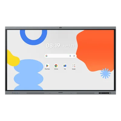 Pantalla Interactiva / 65 Pulgadas 4K UHD / Android 15 EDLA / Octa-core / 16GB RAM / 128GB Almacenamiento / 48MP Cámara / 8 Micrófonos Far-Field 10 m (32.8 ft) / 50 Puntos Touch IR / Wi-Fi 6 / Bocina