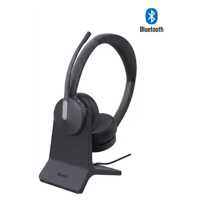 Diadema Inalámbrica / Dual / Bluetooth 5.3 / 50 m (164 ft) / Cancelación de Ruido IA / Certificada Microsoft Teams / Base de Carga