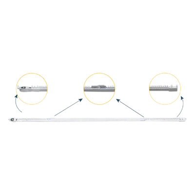 Riel Motorizado para Cortinas / Ajustable 2.3-4 m (7.5-13.1 ft) / Carga 20 kg / Compatible Movelite WF + Elatio / Instalación Techo / Smart Home