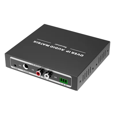Receptor de Audio sobre IP / PCM 2.0 / Transmisión 120 m (393.7 ft) / Matriz 256x256 / Múltiples Interfaces Analógicas / Protección ESD / Bajo Consumo ≤2 W