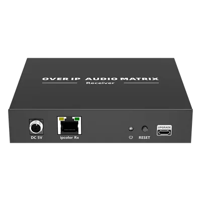 Receptor de Audio sobre IP / PCM 2.0 / Transmisión 120 m (393.7 ft) / Matriz 256x256 / Múltiples Interfaces Analógicas / Protección ESD / Bajo Consumo ≤2 W