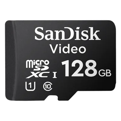 Tarjeta MicroSDXC / 128 GB / Clase 10 / Lectura 80 MB/s / 64 TBW / -25°C a 85°C