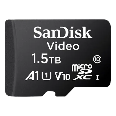Memoria microSD / 1.5TB (1500 GB) / Alta Resistencia / Videovigilancia 24/7 / Clase 10 / UHS-I / -25°C a 85°C / 768 TBW
