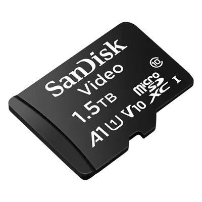 Memoria microSD / 1.5TB (1500 GB) / Alta Resistencia / Videovigilancia 24/7 / Clase 10 / UHS-I / -25°C a 85°C / 768 TBW