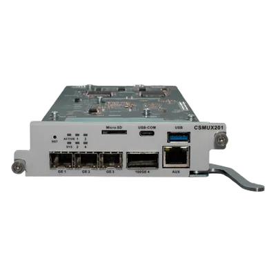 Tarjeta de Control y Uplink / 3x SFP/SFP+ 1/10G / 1x QSFP28 40/50/100G / Puerto Consola RJ45 / Out-Band 10/100/1000Base-T