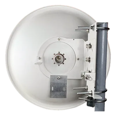 Antena Parabólica Direccional / 60 cm (1.97 ft) / 30 dBi / Banda 4.9 a 6.4 GHz / Polarización Dual Slant / Enlace hasta 30 km (98.4 ft)