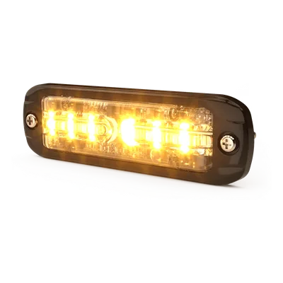 Luz LED Direccional de Advertencia / 12 LED / Ámbar/Violeta / 12-24 VDC / Perfil Ultrabajo / -40°C a +65°C (-40°F a +149°F)