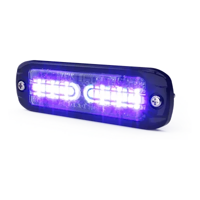Luz LED Direccional de Advertencia / 12 LED / Ámbar/Violeta / 12-24 VDC / Perfil Ultrabajo / -40°C a +65°C (-40°F a +149°F)