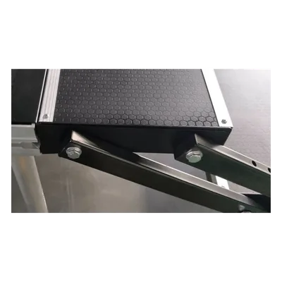 Escalera para Tarima / Altura Ajustable 100-170 cm (3.3-5.6 ft) / Ancho 100 cm (3.3 ft) / Superficie Antideslizante / Aluminio / Compatible Tarimas YS4